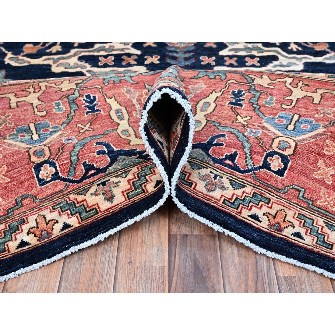 Blue Aryana Bidjar Garus Design Pure Wool Oversized Oriental Rug - 5