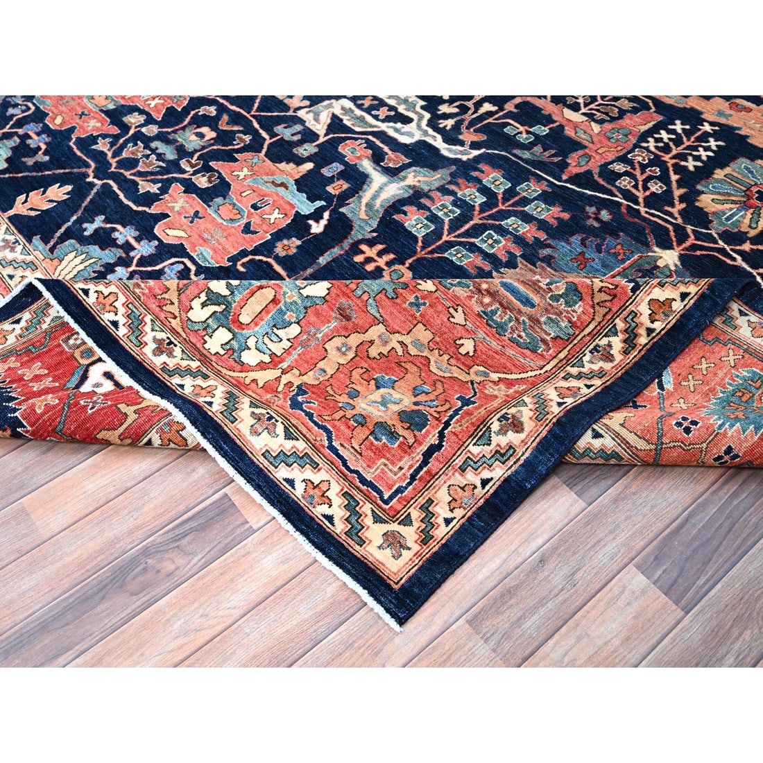 Blue Aryana Bidjar Garus Design Pure Wool Oversized Oriental Rug - 6
