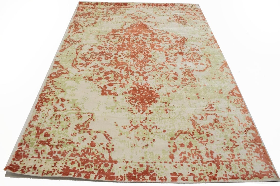 Transitional Floral 6X9 Modern Oriental Rug - 10
