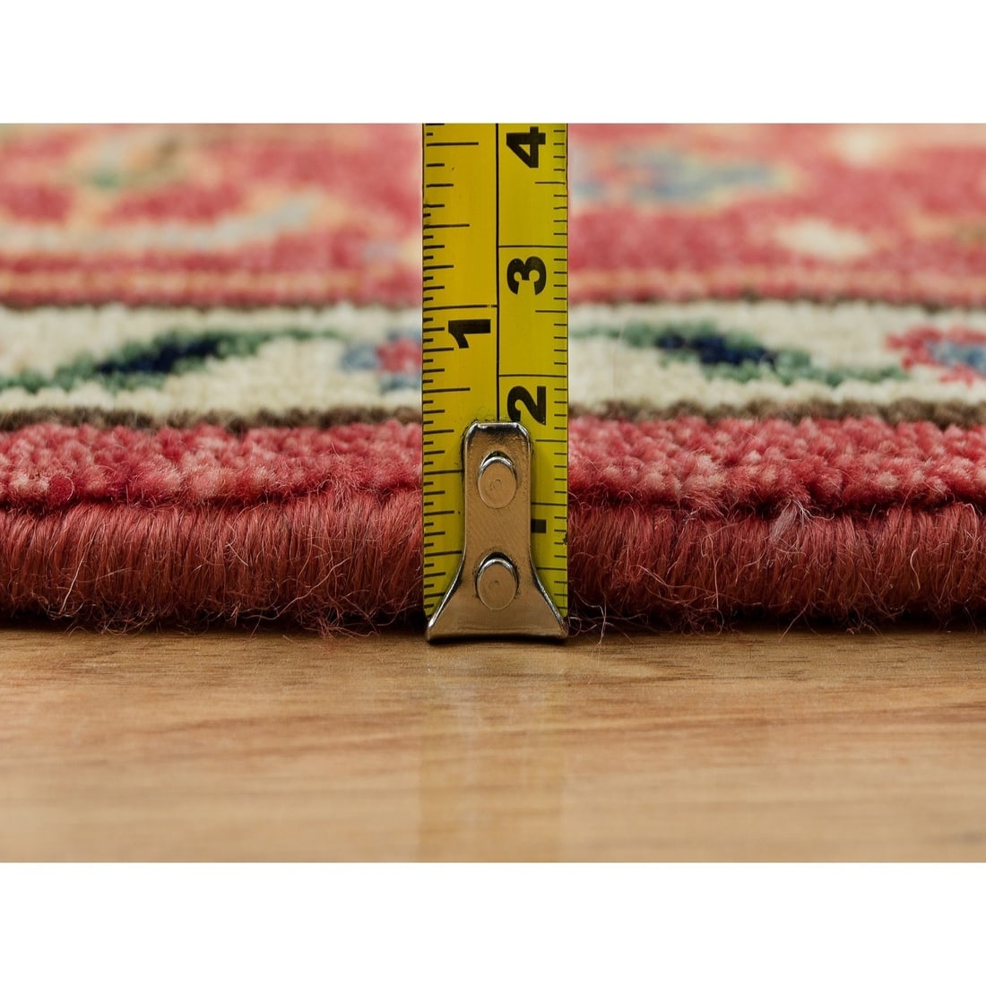 Indian Red Hand Knotted Heris Serapi Pure Wool Oriental Rug - 10