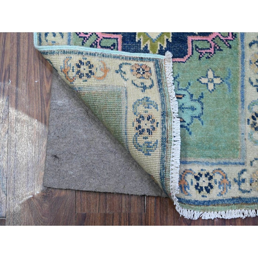 Amazon Green Fusion Kazak Mat All Natural Wool Oriental Rug - 2