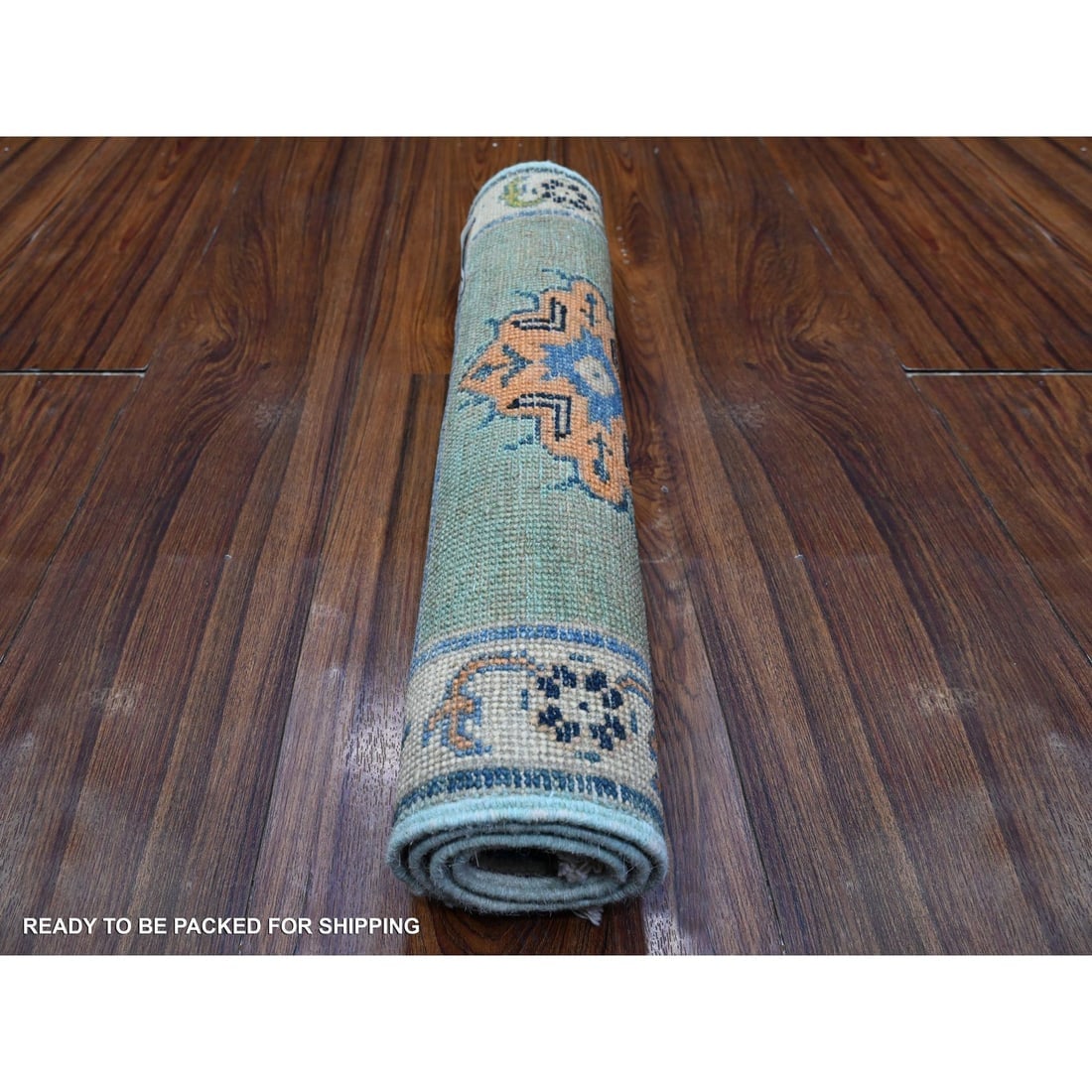 Amazon Green Fusion Kazak Mat All Natural Wool Oriental Rug - 4