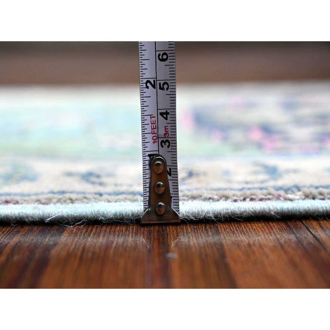 Amazon Green Fusion Kazak Mat All Natural Wool Oriental Rug - 5