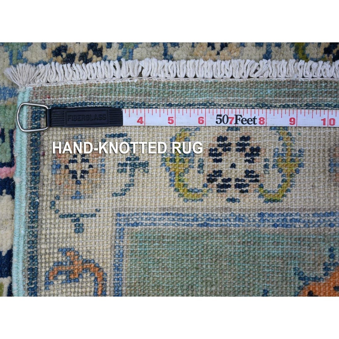 Amazon Green Fusion Kazak Mat All Natural Wool Oriental Rug - 6