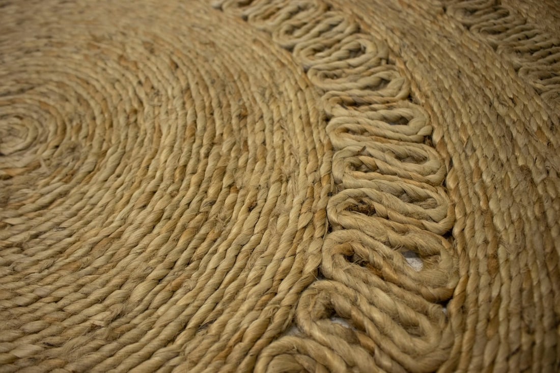 Reversible Braided Style 4X4 Jute Modern Round Rug - 6