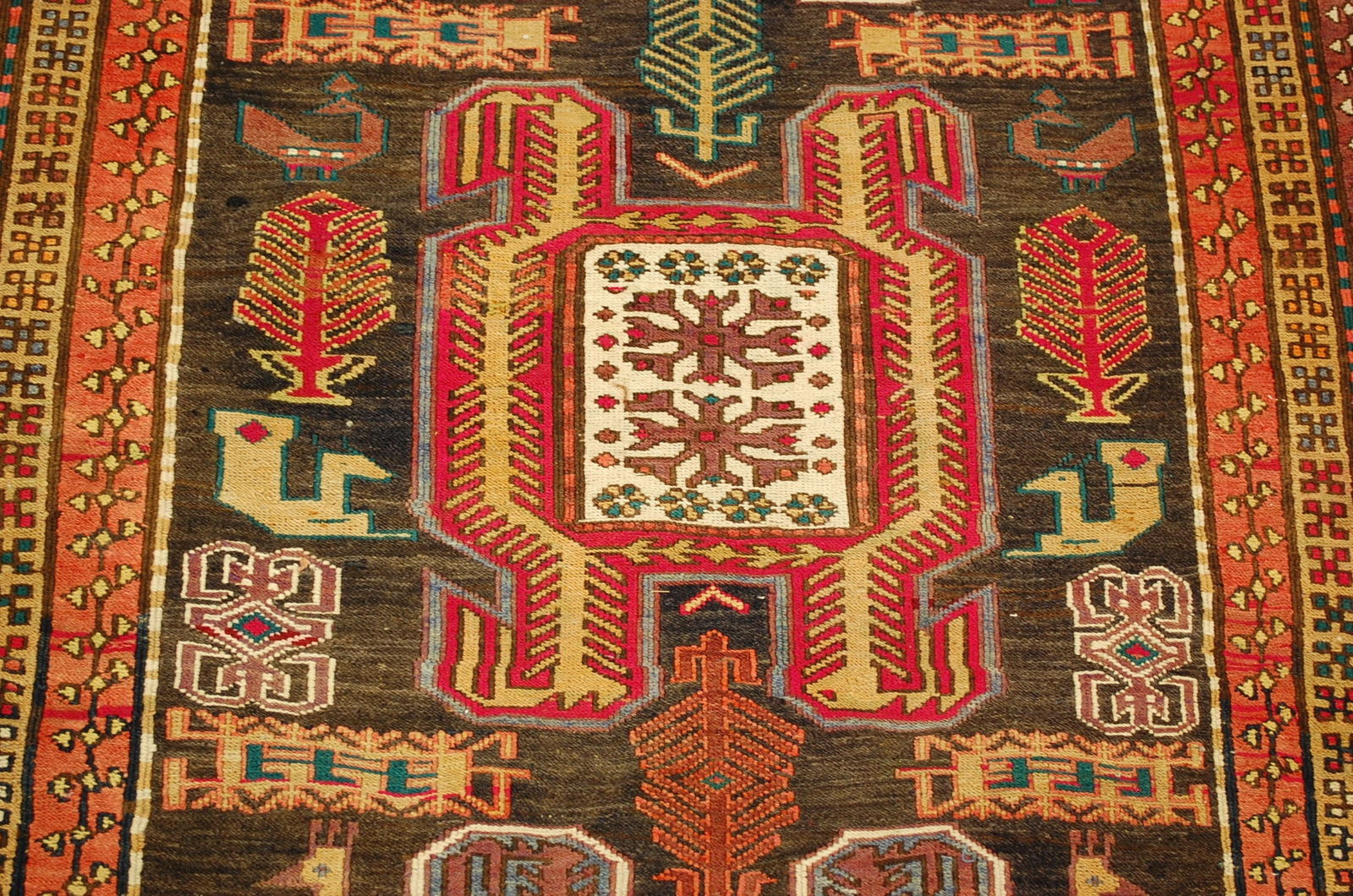 CAUCASIAN SOUMAK KILIM RUG 3.4x9.2 - 2