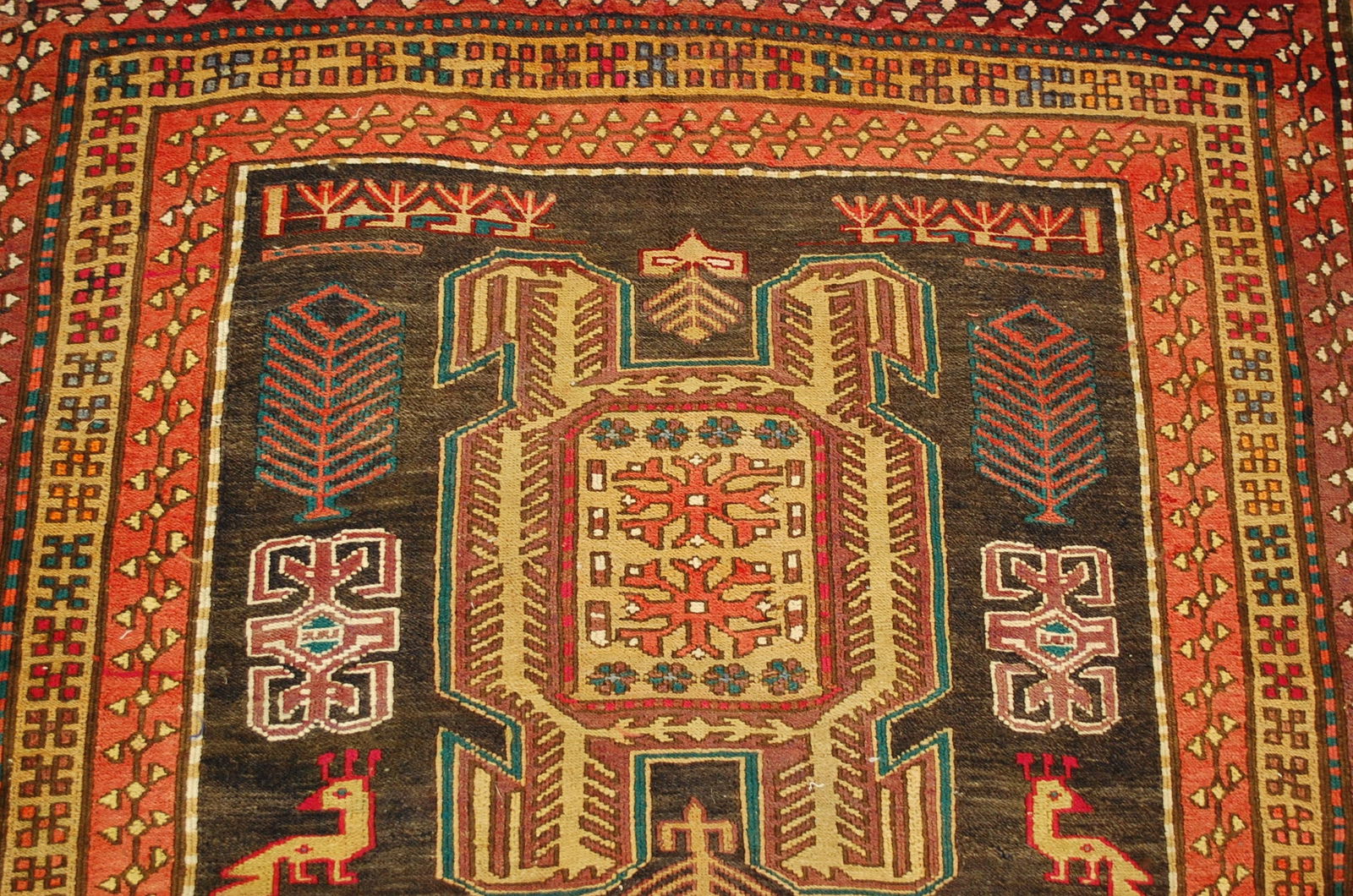 CAUCASIAN SOUMAK KILIM RUG 3.4x9.2 - 4