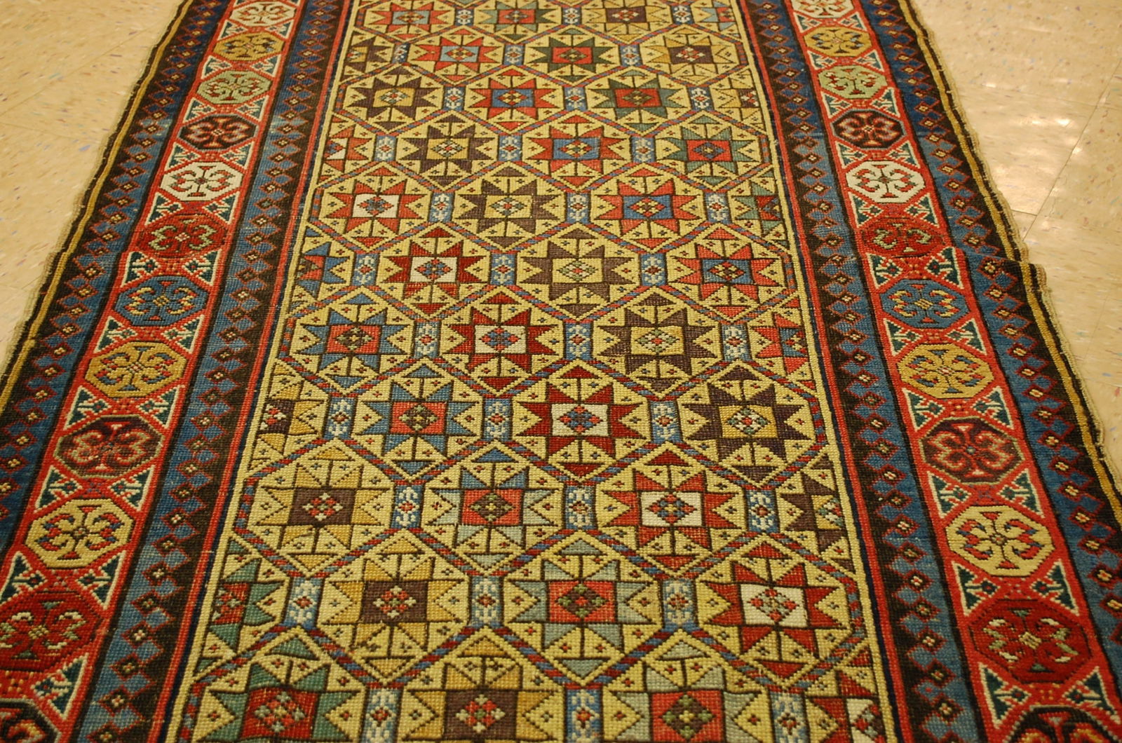 CAUCASIAN SHIRVAN RUG 3.5x16 - 9