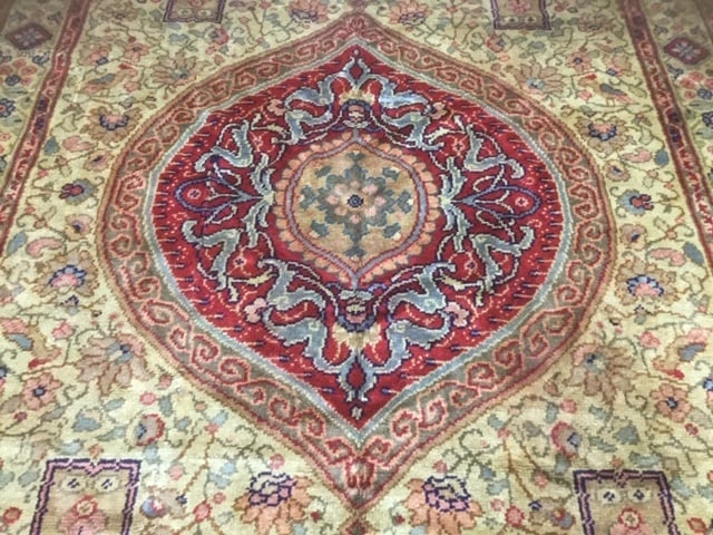 1920 Turkish Ushak Rug, excellent, 8'.3"x11'.4" - 4