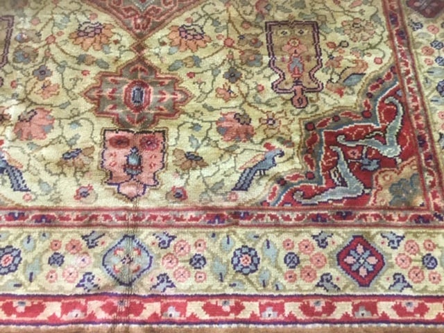 1920 Turkish Ushak Rug, excellent, 8'.3"x11'.4" - 5