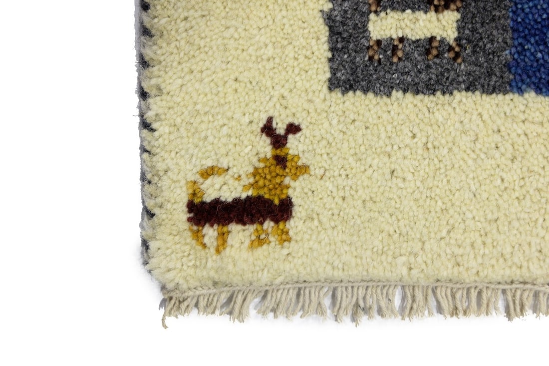 Multicolored Tribal 1'4X3'9 Indo-Gabbeh Oriental Rug - 10