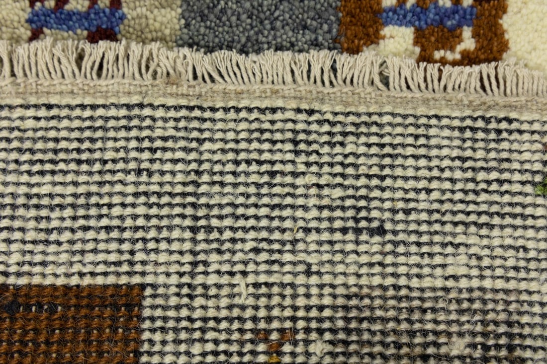 Multicolored Tribal 1'4X3'9 Indo-Gabbeh Oriental Rug - 13