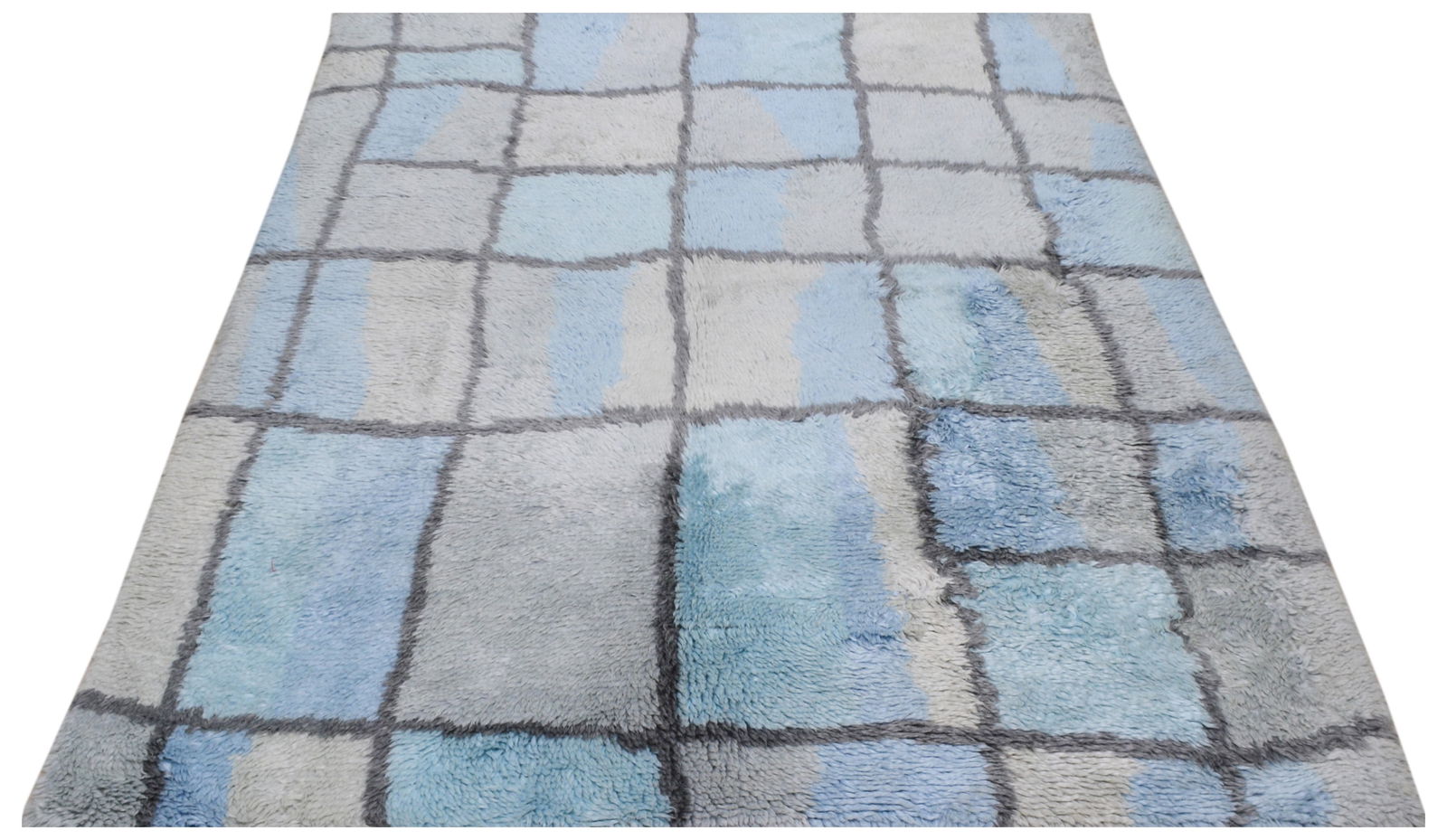 HAND KNOTTED WOOL MOROCCAN RUG - 2