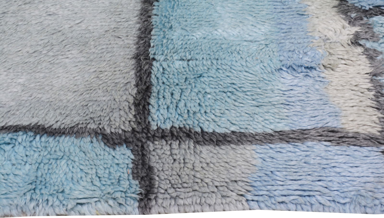 HAND KNOTTED WOOL MOROCCAN RUG - 5