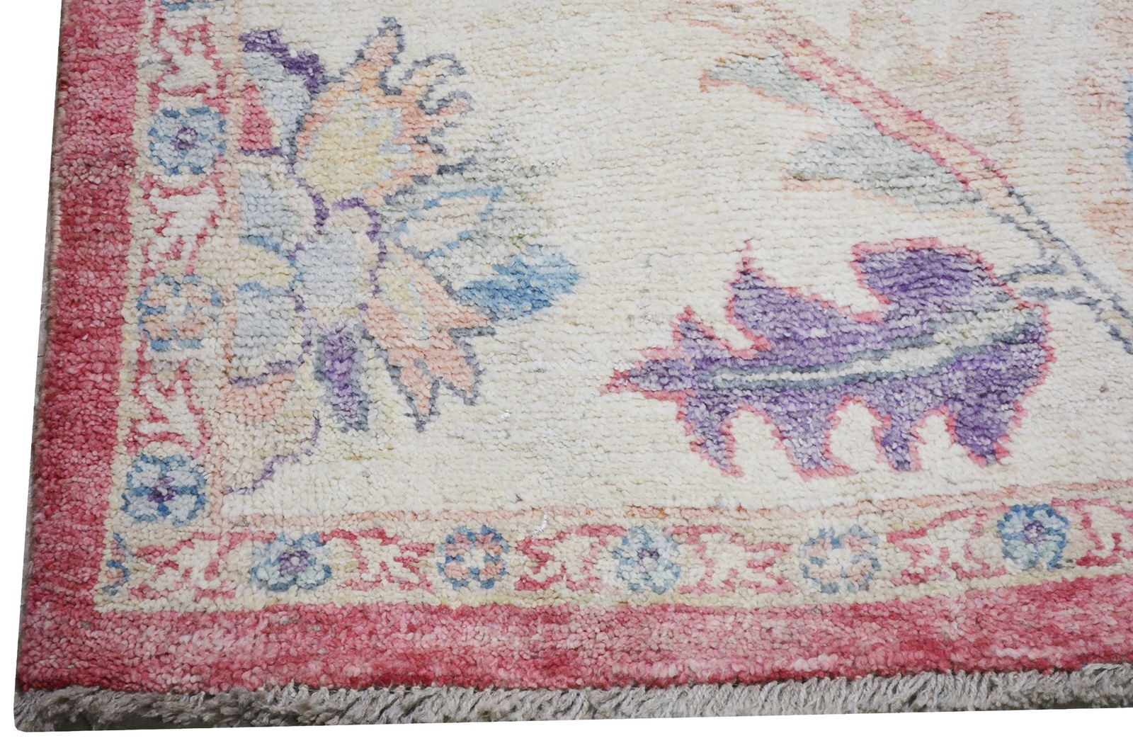 HAND KNOTTED WOOL OUSHAK RUG - 5