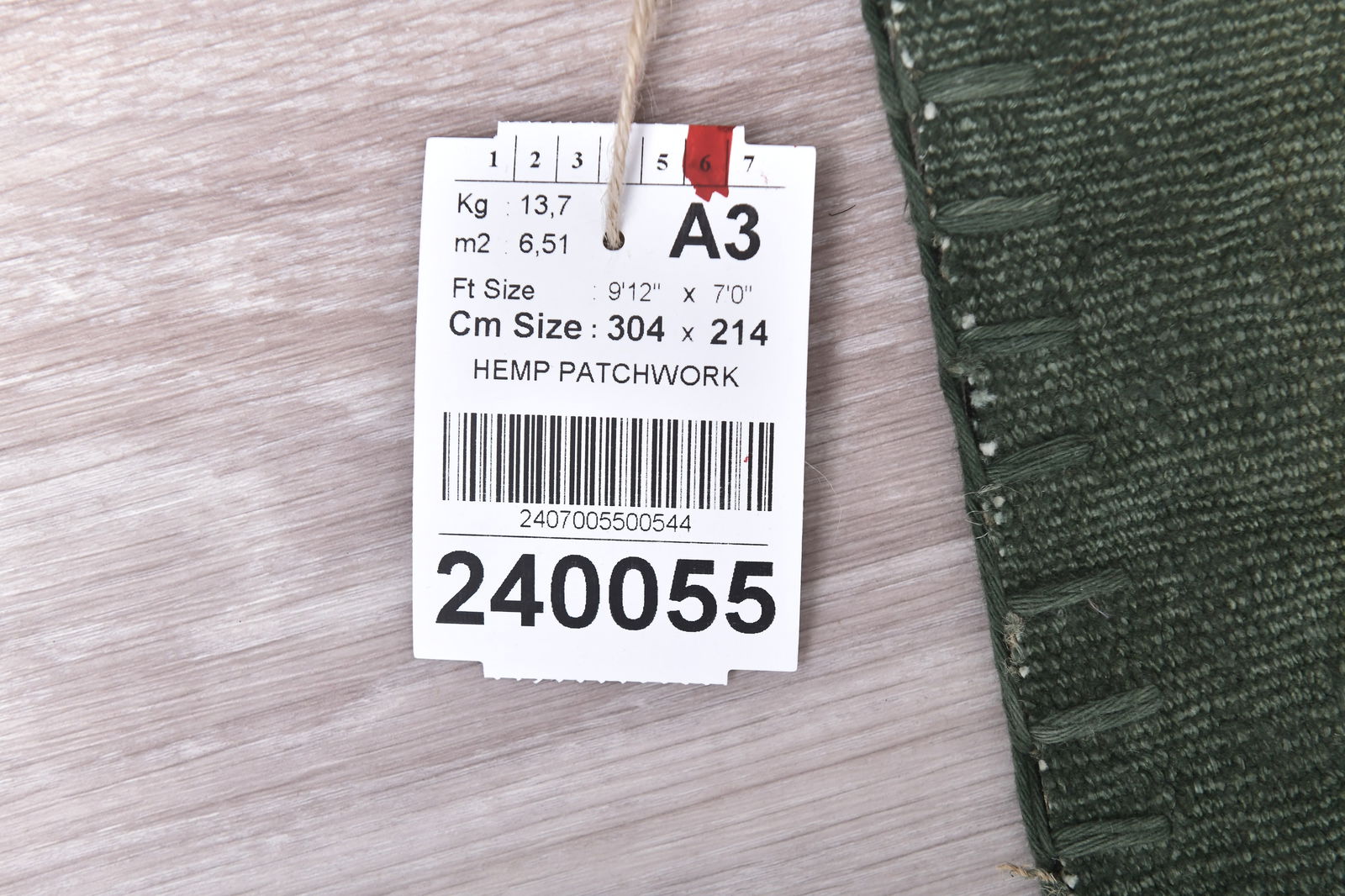 7'0'' x 9'11'' Turkish Hemp Patchwork Rug - 240055 - 14