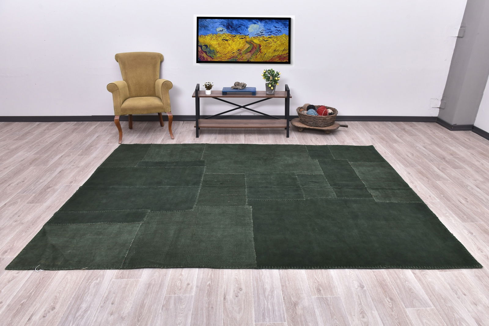 7'0'' x 9'11'' Turkish Hemp Patchwork Rug - 240055 (1 of 14)