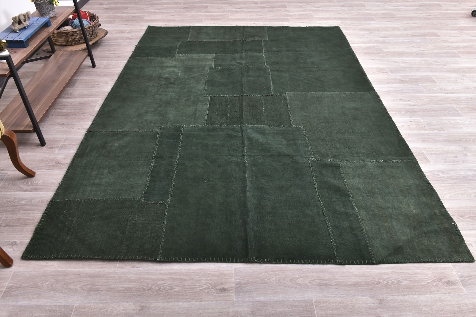 7'0'' x 9'11'' Turkish Hemp Patchwork Rug - 240055 - 3