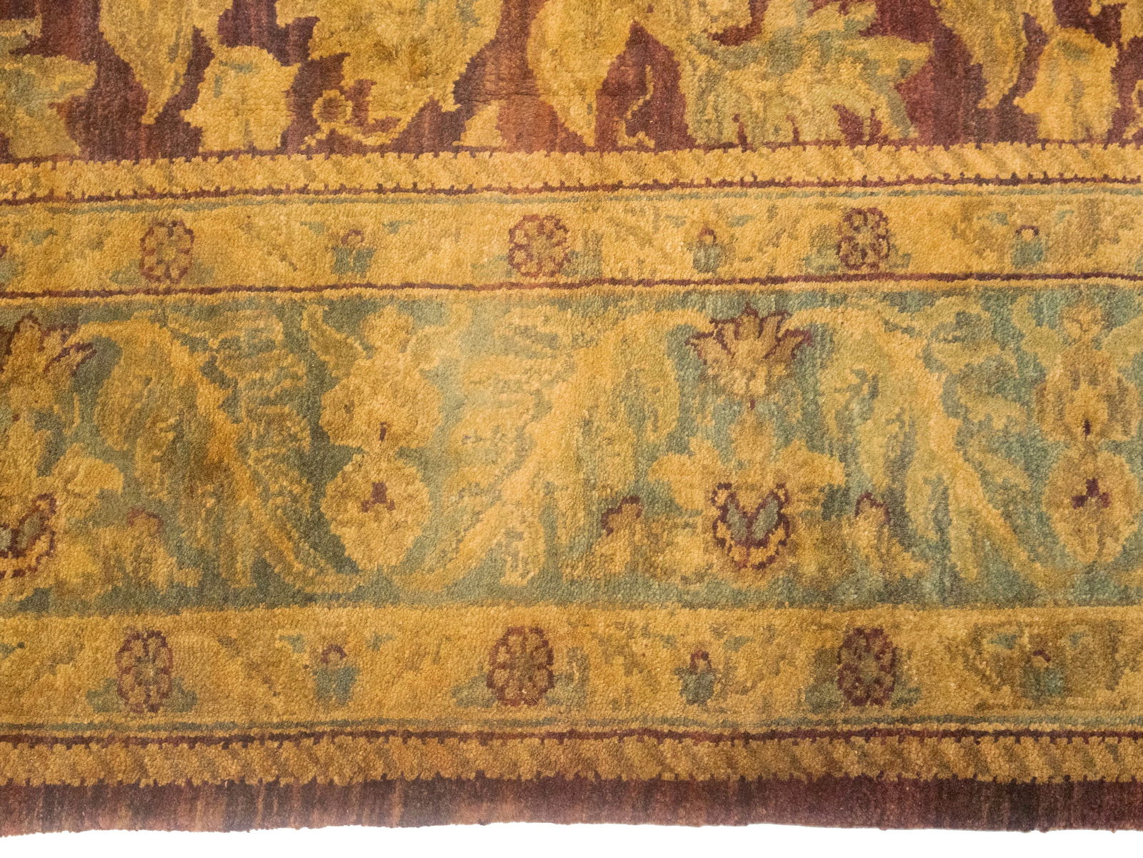 Burgundy Floral Classic 6X9 Agra Jaipur Oriental Rug - 10