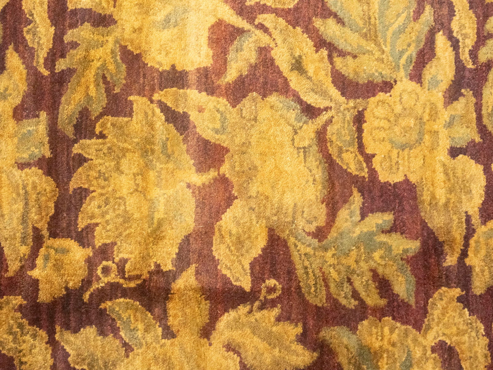 Burgundy Floral Classic 6X9 Agra Jaipur Oriental Rug - 7