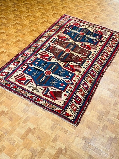 Vijntage Akstafa Design caucasian Rug-4804 - 2