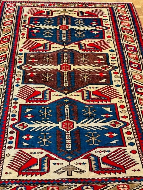 Vijntage Akstafa Design caucasian Rug-4804 - 3