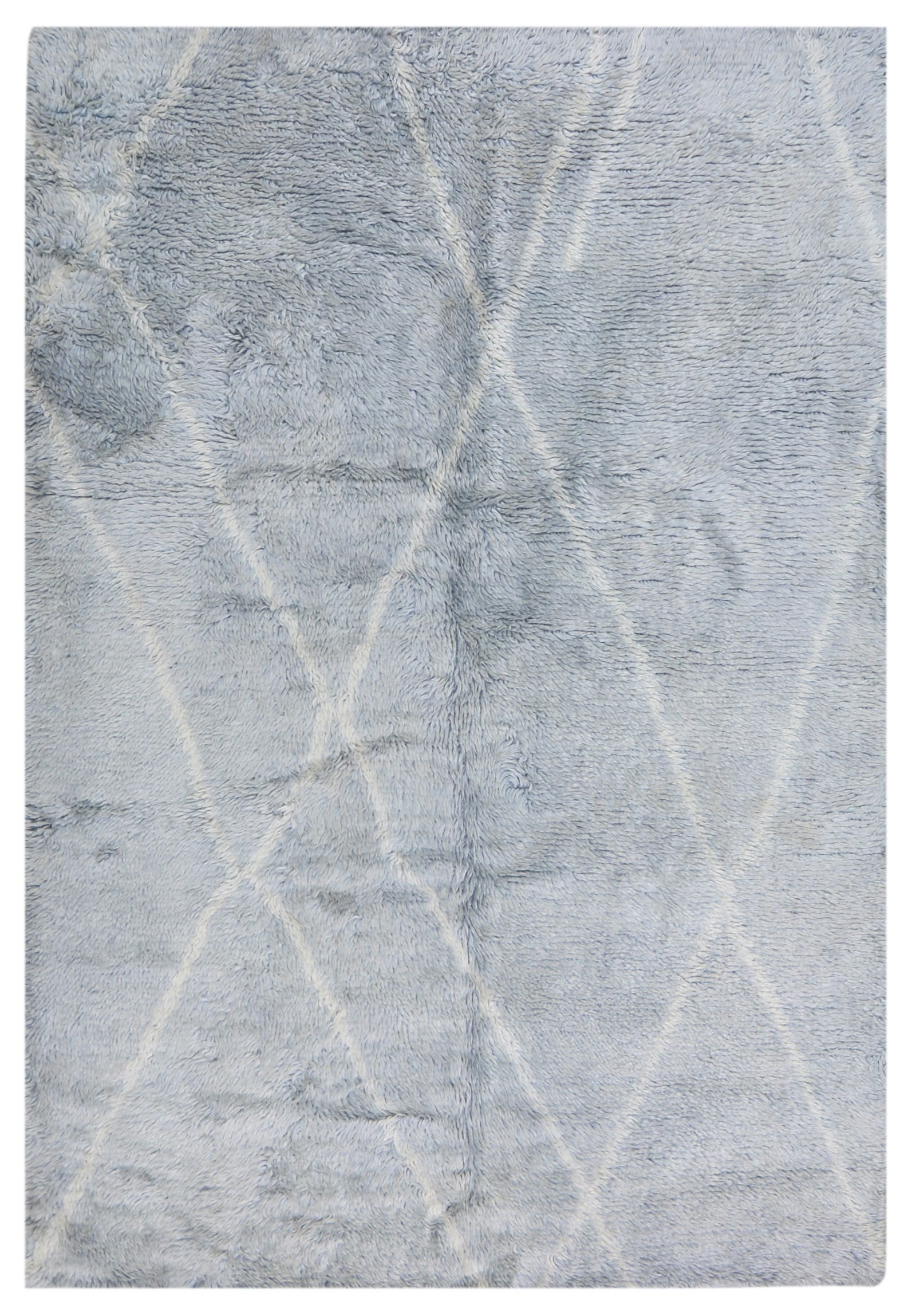 HAND KNOTTED WOOL MOROCCAN RUG - 2