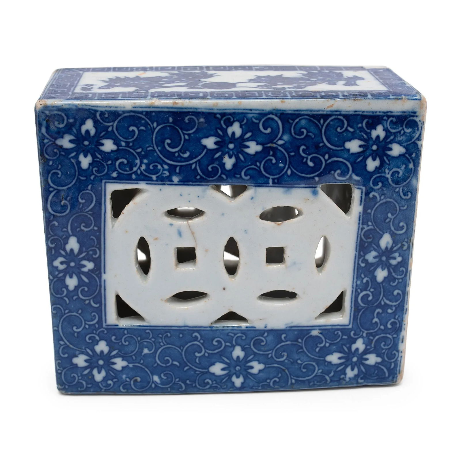 Chinese Blue and White Fu Lion Headrest, C. 1920 - 6
