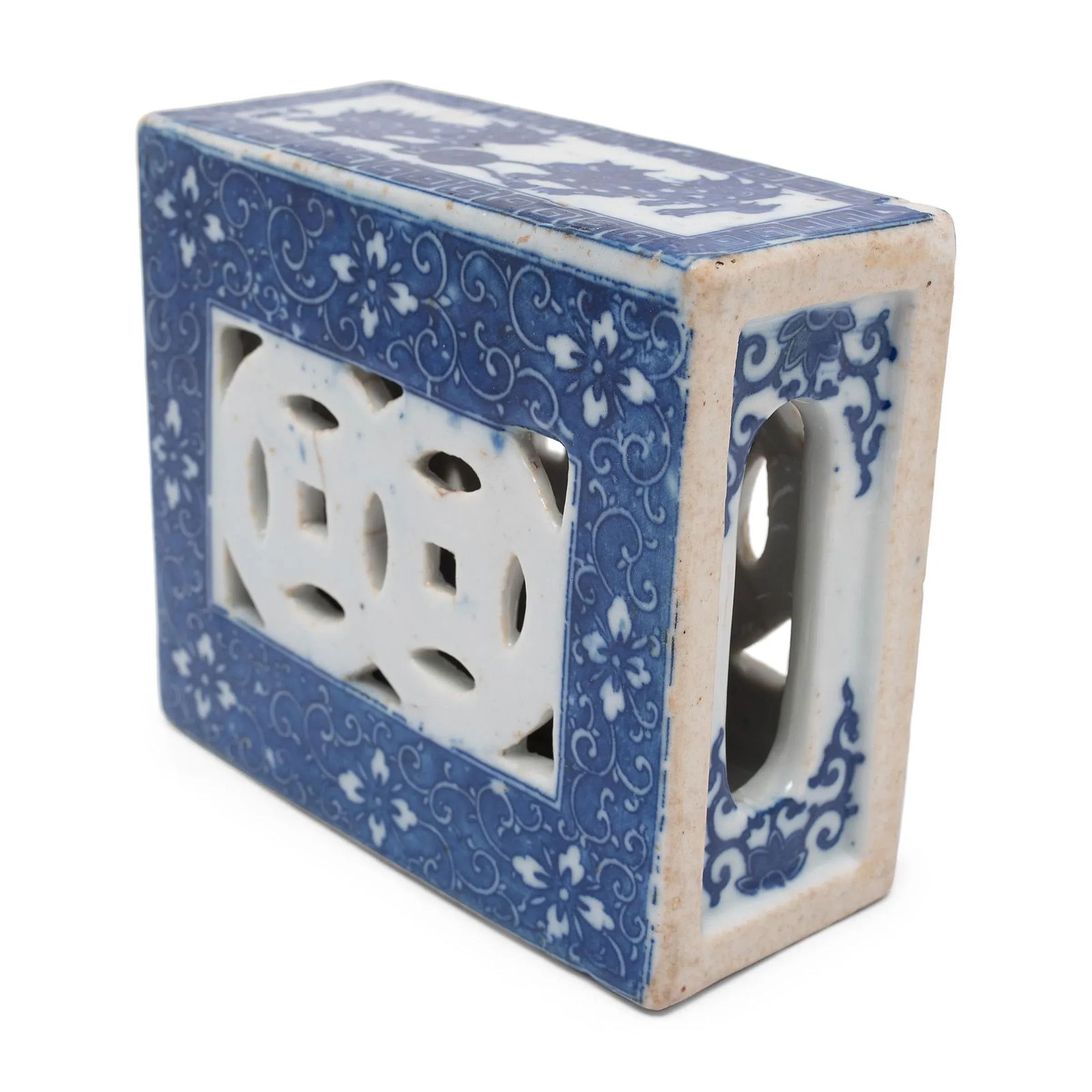 Chinese Blue and White Fu Lion Headrest, C. 1920 - 7