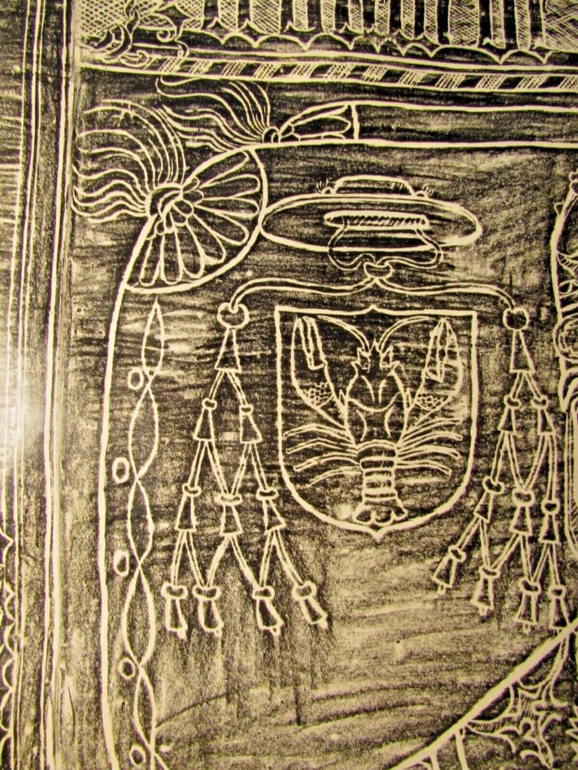 St. Michael, Bernkastel-Kues, Mosel River Germany 1967 Church Floor Rubbing - 3