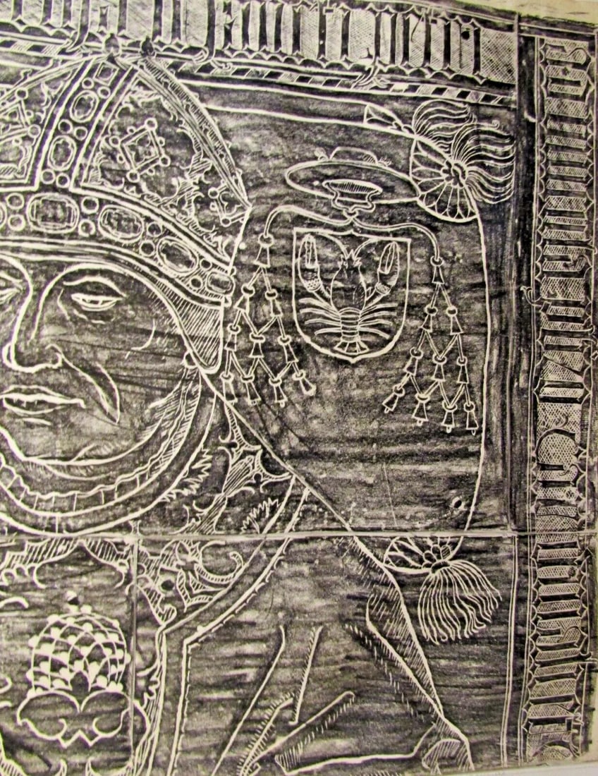 St. Michael, Bernkastel-Kues, Mosel River Germany 1967 Church Floor Rubbing - 5