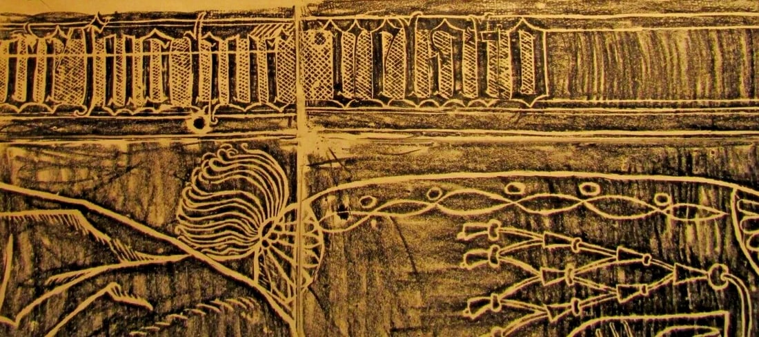 St. Michael, Bernkastel-Kues, Mosel River Germany 1967 Church Floor Rubbing - 6