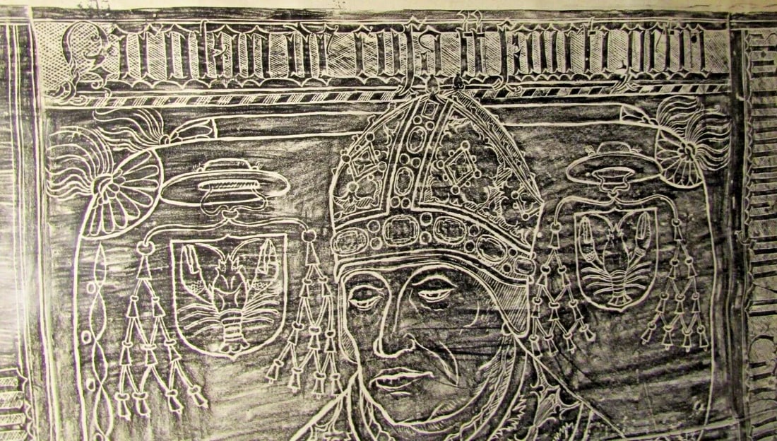 St. Michael, Bernkastel-Kues, Mosel River Germany 1967 Church Floor Rubbing - 8