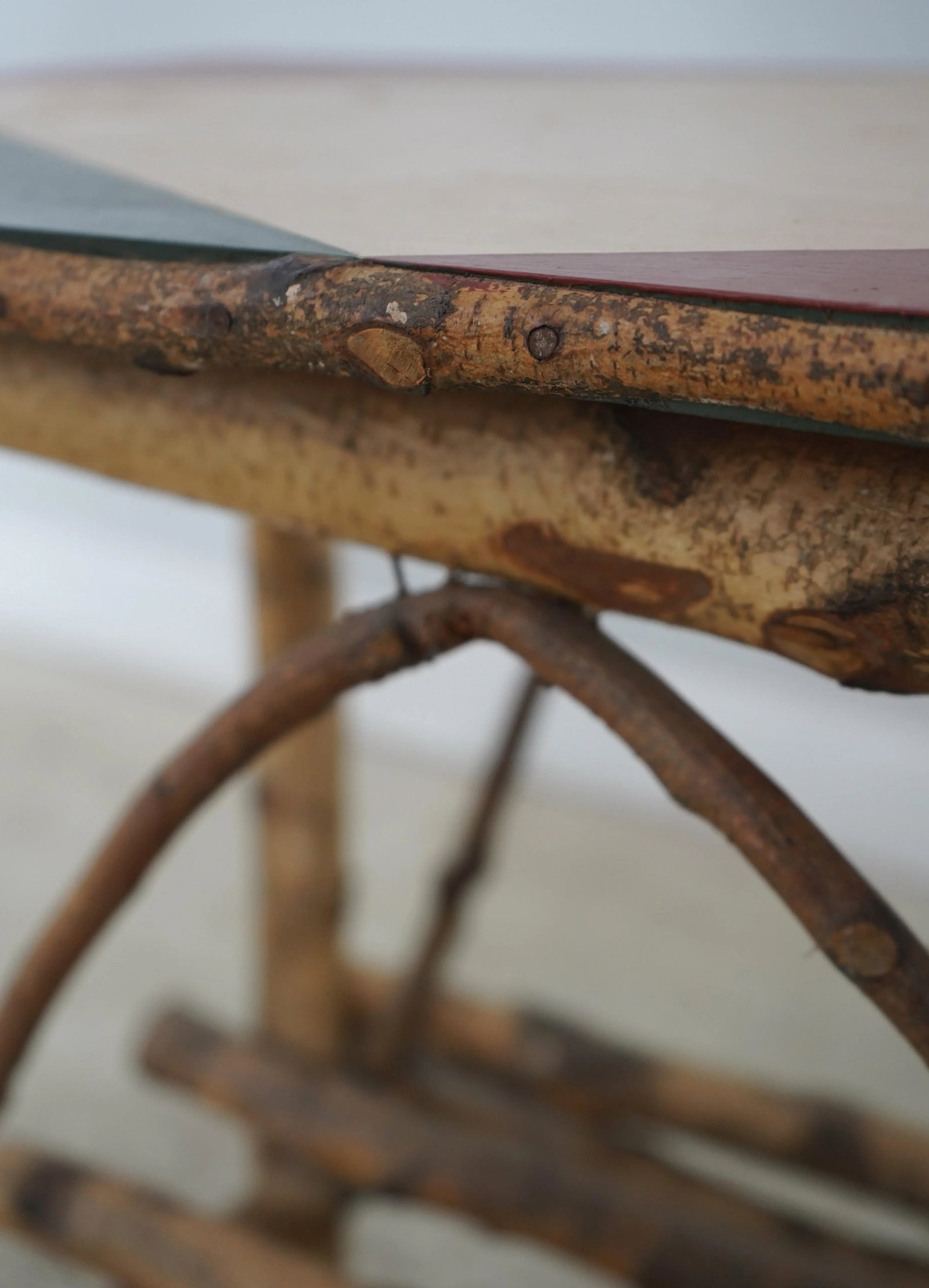 Adirondack Rustic Rectangular Lamp Table - 8
