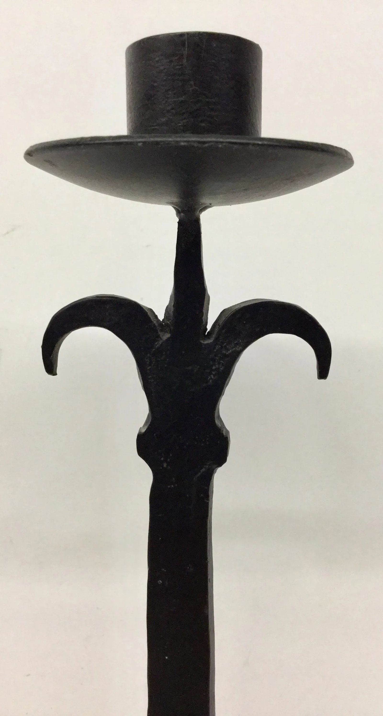 1970s Vintage Hand Forged Artisan Steel Candle Holder - 2