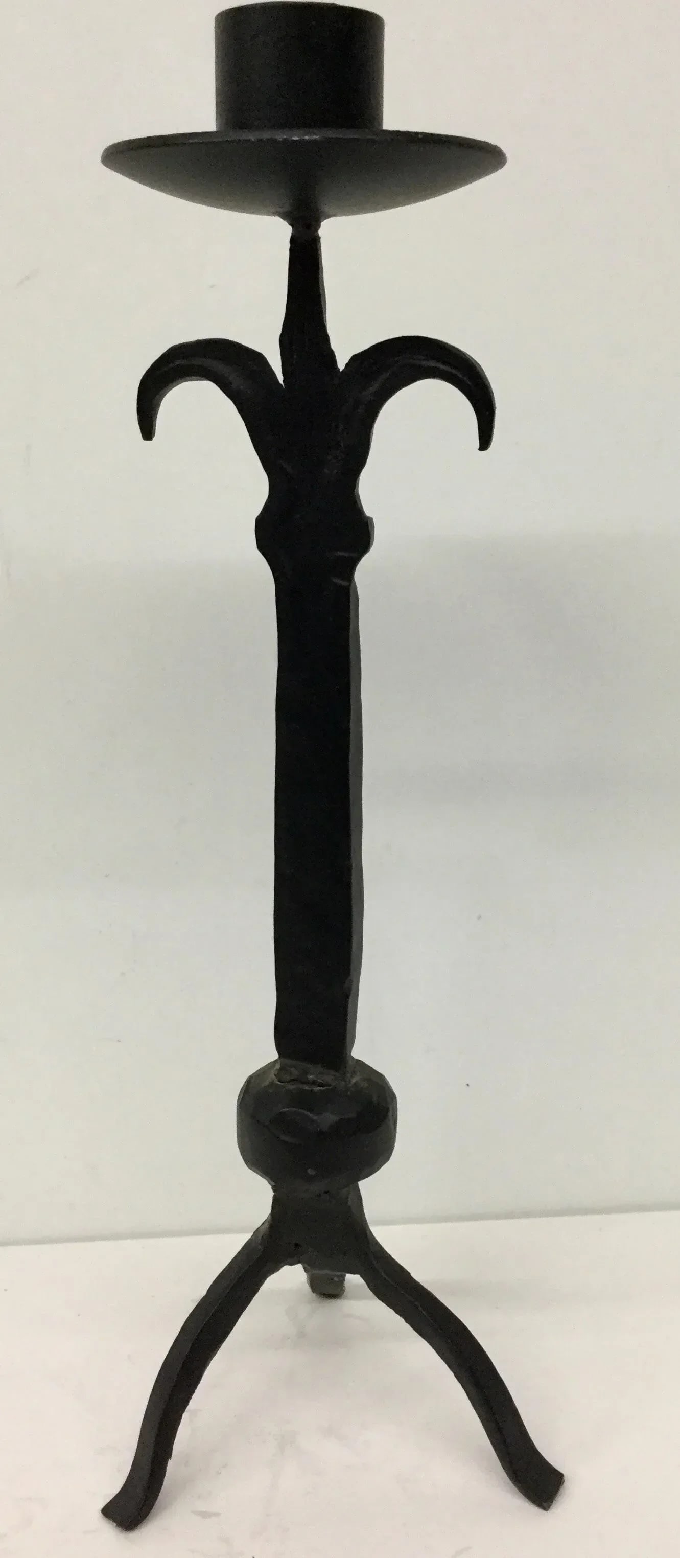 1970s Vintage Hand Forged Artisan Steel Candle Holder - 7