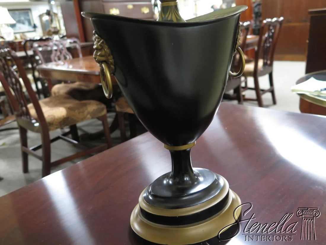 Toile Painted Lamp - 7