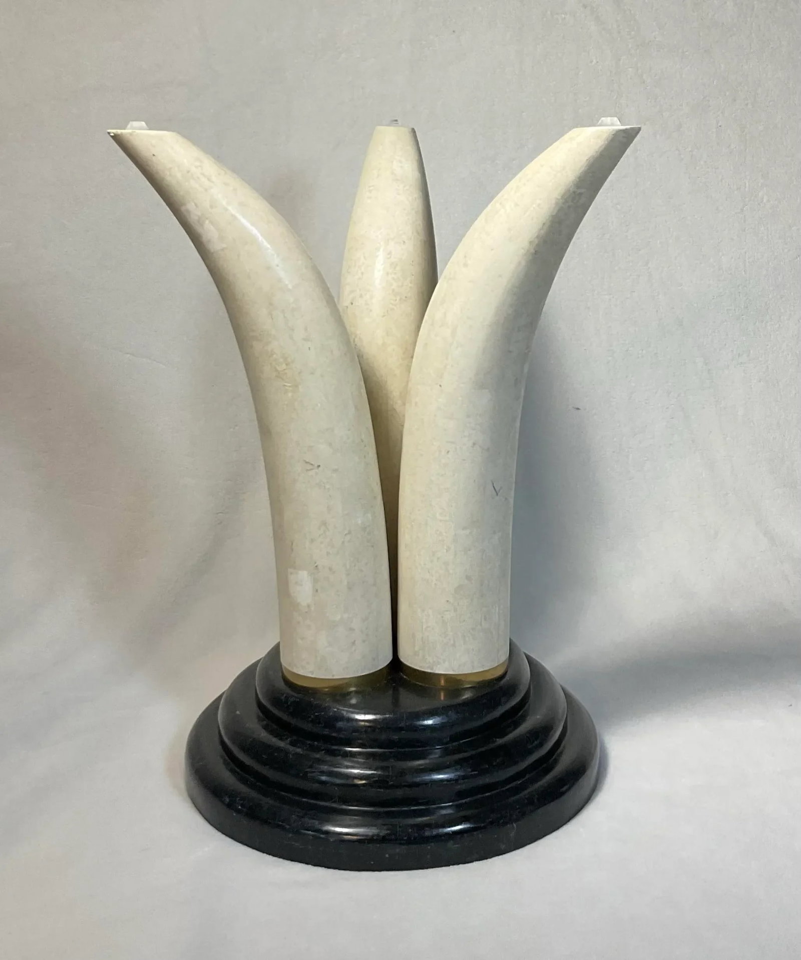 Maitland-Smith Faux Tusk Accent Side Table in Tessellated Stone Philippines, 1980s - 3