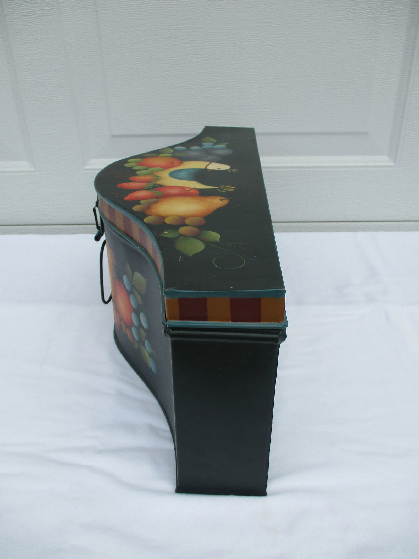 Antique Hand-Painted Dutch Storage Tin or Box - 3