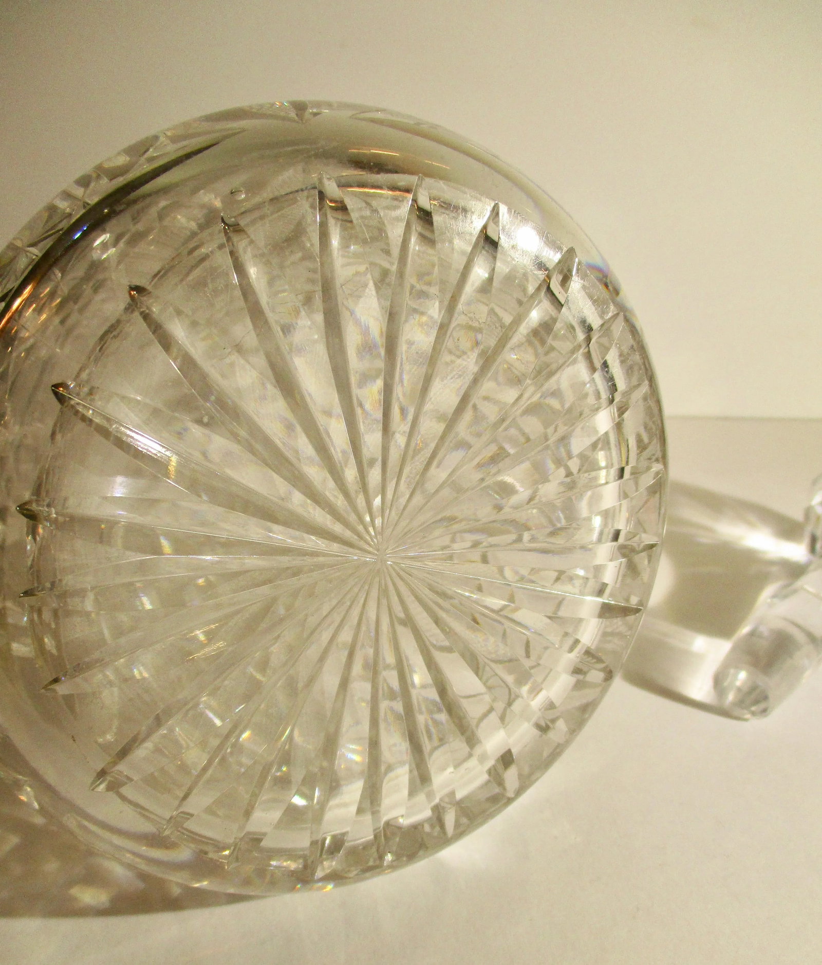 Cut Glass Brilliant Pattern Wine Decanter - 7