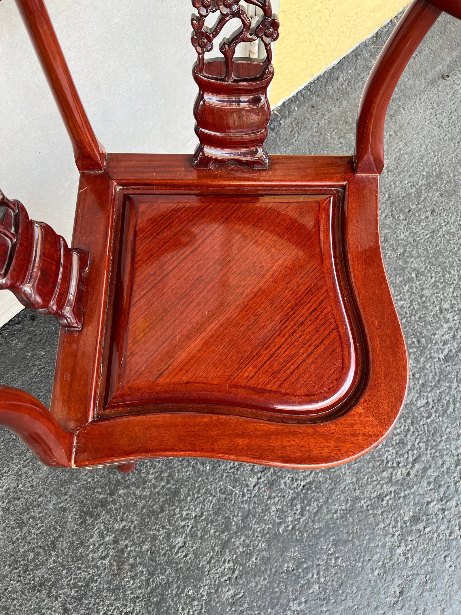 Mid 20th Century Mid Century Rosewood Asian Corner Chair - 5