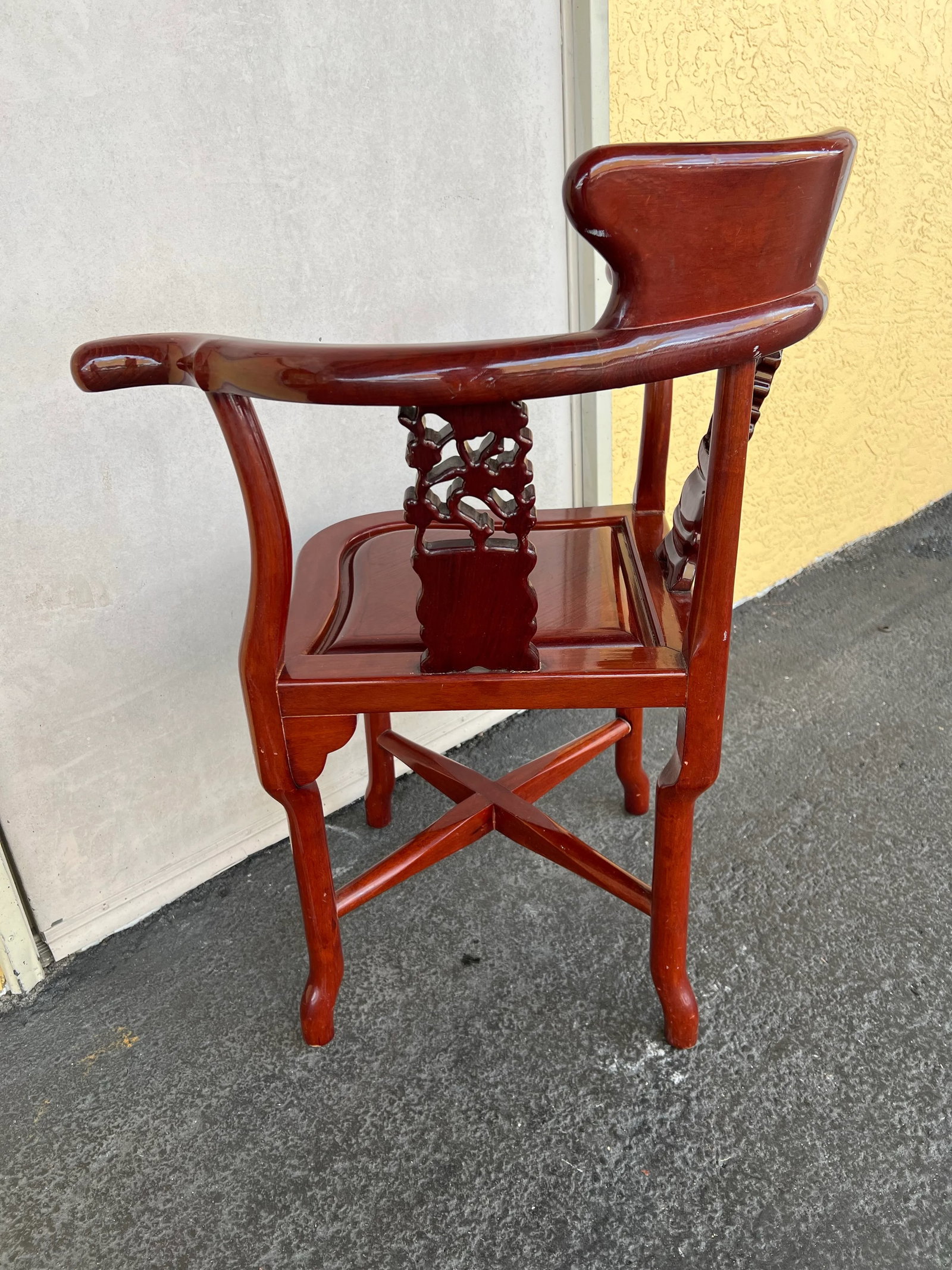 Mid 20th Century Mid Century Rosewood Asian Corner Chair - 9