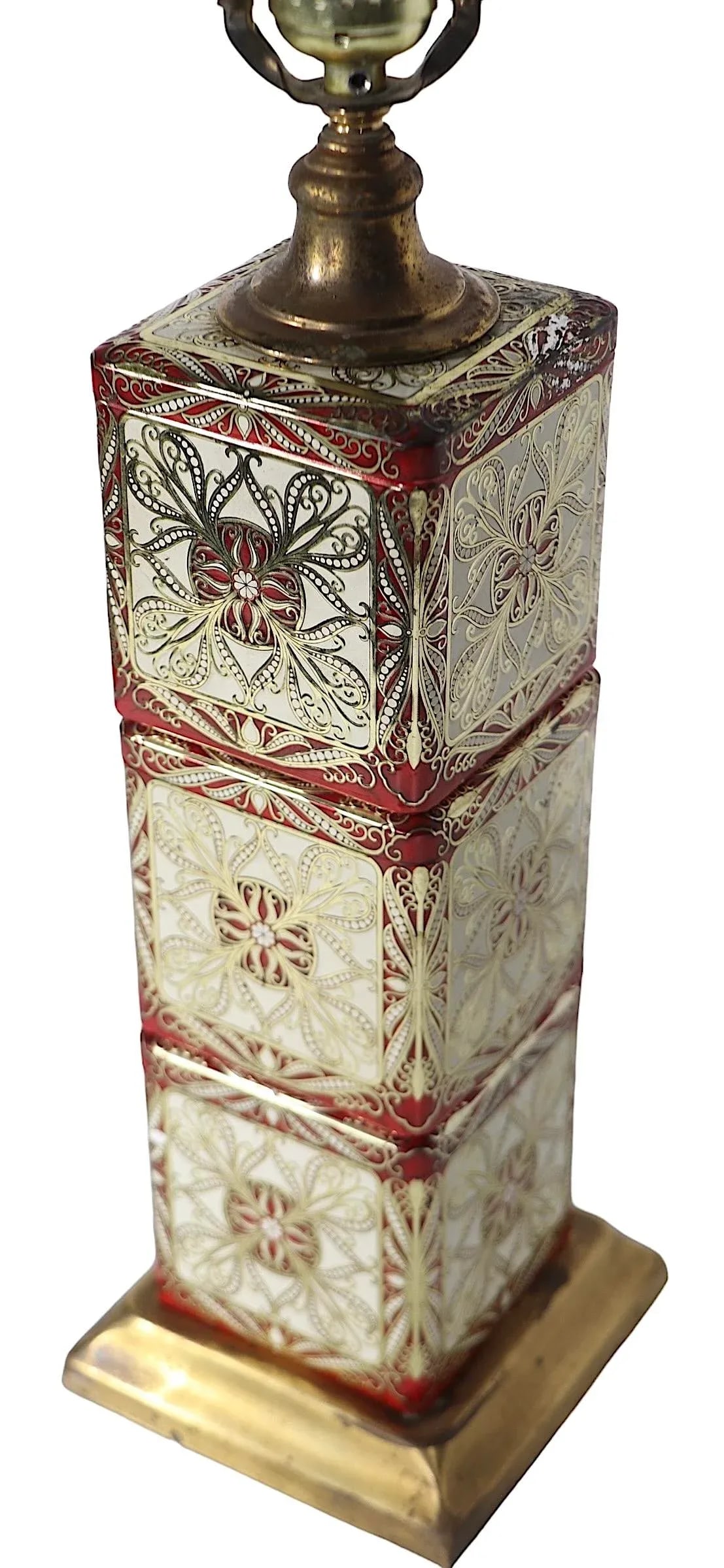 Mid 20th C. Stacked Tea Can Lamp - 5