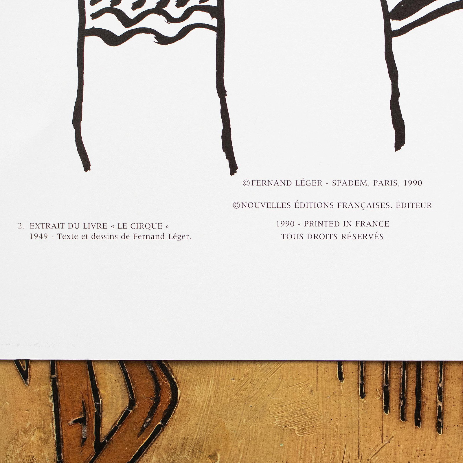 1990 After Fernand Leger "The Circus Hats" Excerpt, Black and White Parisian Print - 6