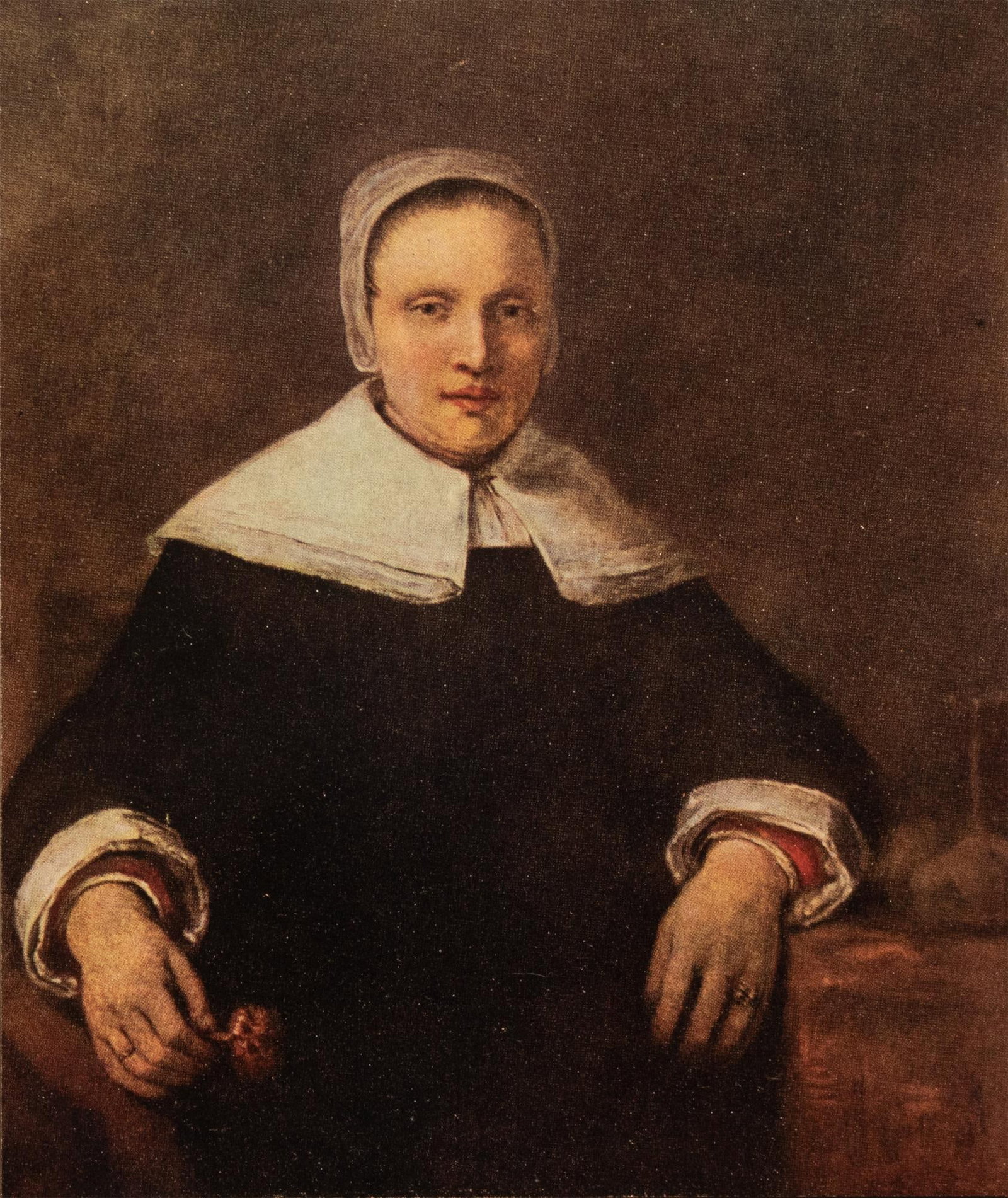 1905 After Rembrandt "Young Woman in a Red Chair", First Edition Full-Color Print by M. Menpes - 2