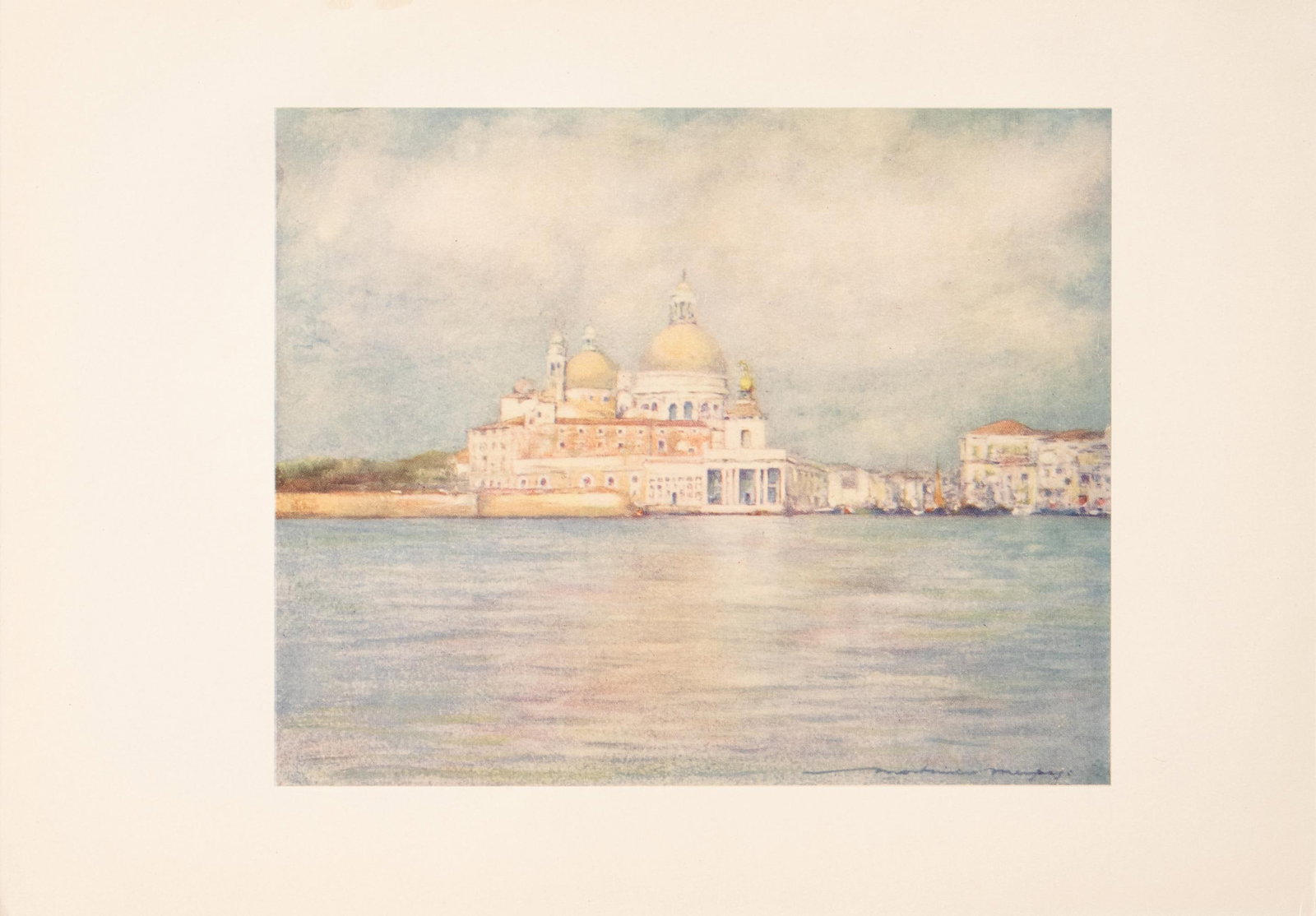 1912 Mortimer Menpes "The Dogana and Salute", Original Full-Color Print of Venice - 6