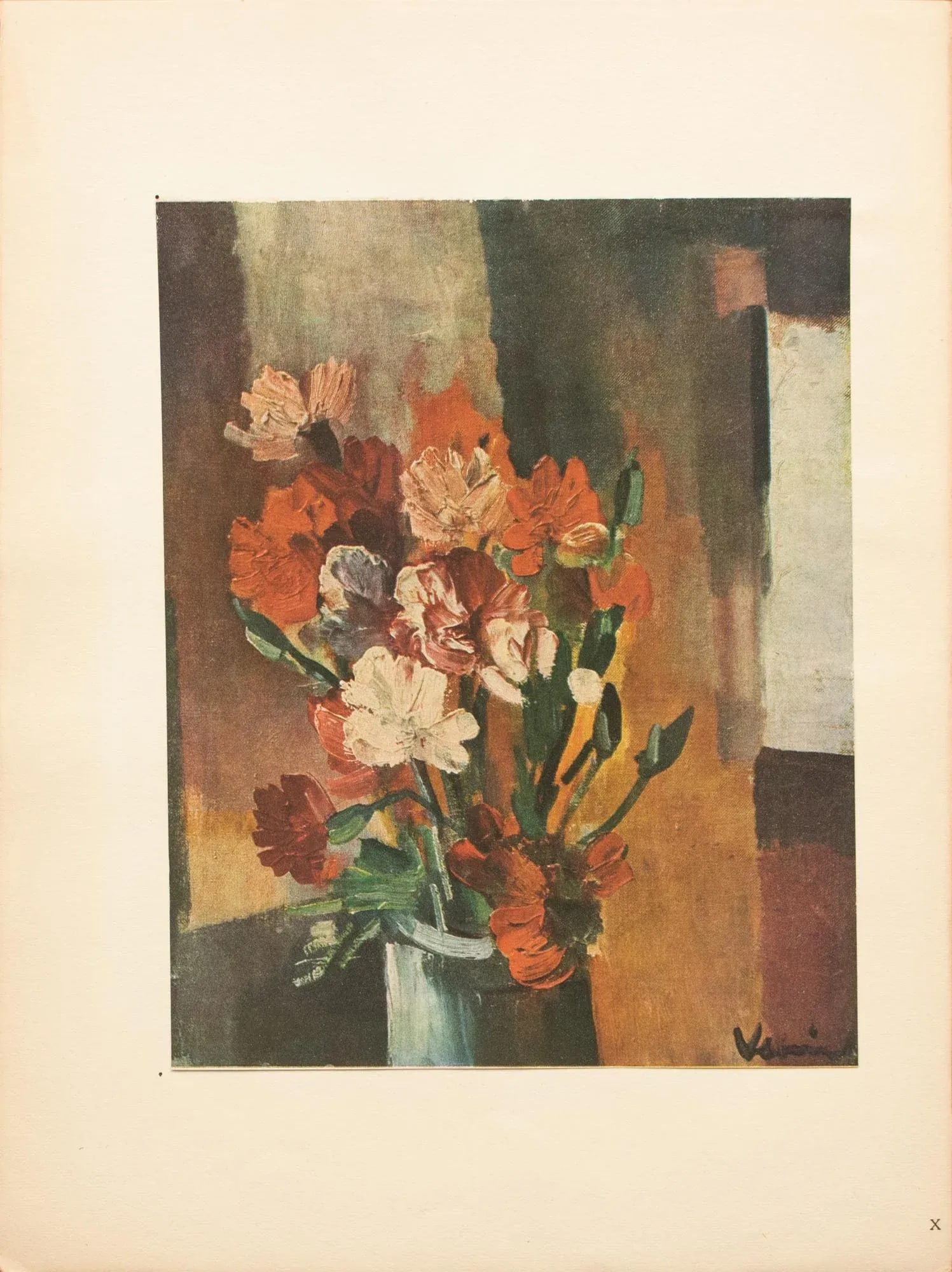 1947 After M. Vlaminck "Carnations", First Edition Period Parisian Offset Lithograph - 2