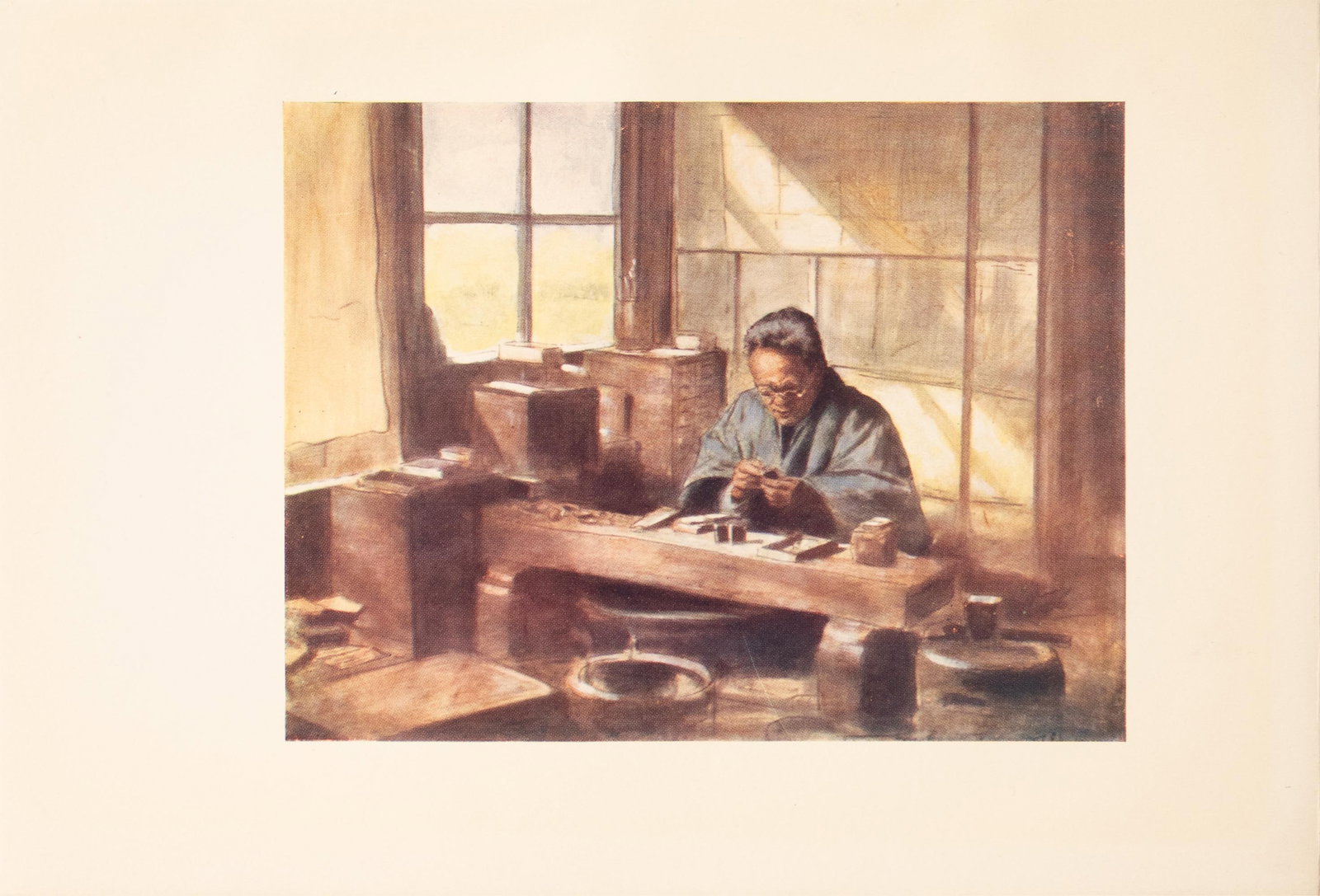 1901 Mortimer Menpes, "A Cloisonné Worker" Original Period Antique Print of Japan From London - 7