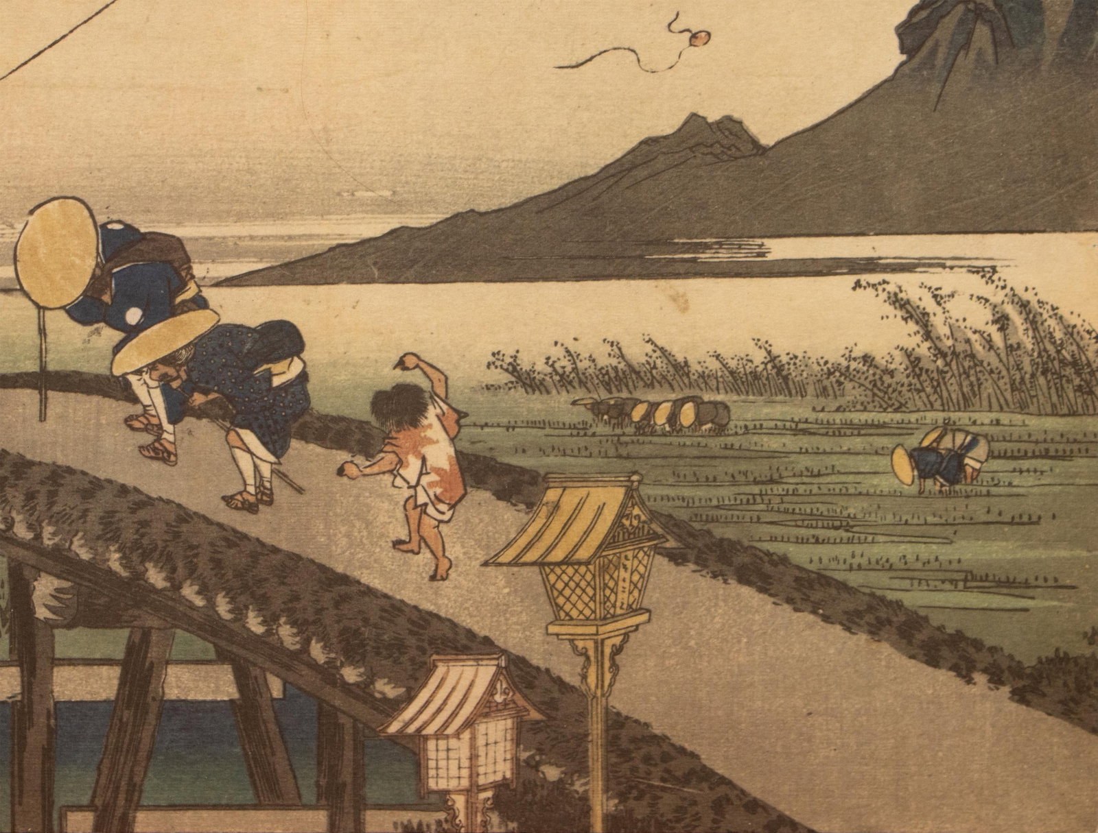 1960 After Hiroshige "The 53 Stations of Tokaido Road: 26th Station", French Ukiyo-E Print - 7