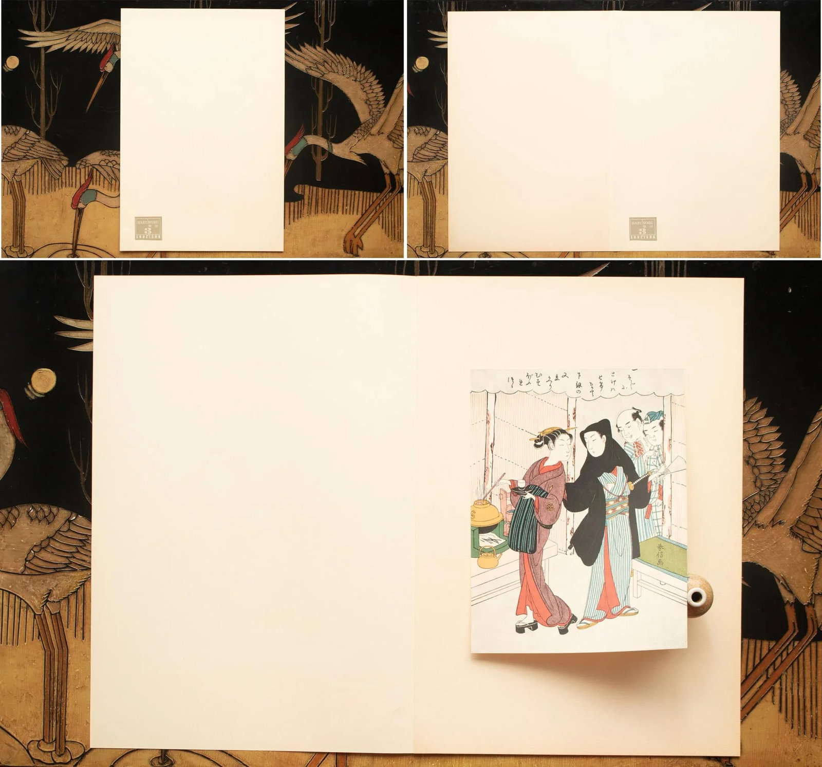 1963 After Harunobu "The Belle of the Tea House", Full-Color Print From Japan - 2